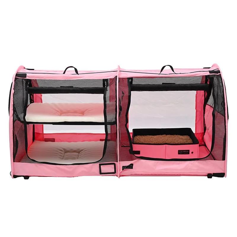 Cat and kitten competition cages and small kennels, made of cloth