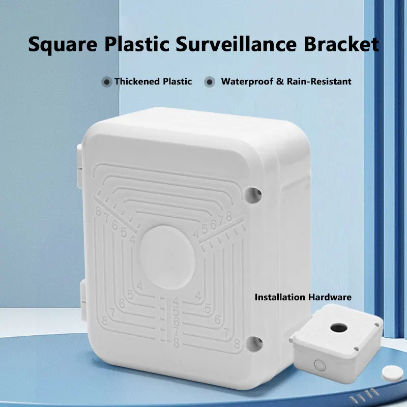 Waterproof Junction Box For CCTV Camera Video Wire Box Power Supply Cable Box Outdoor Electronic Camera Protection Box White
