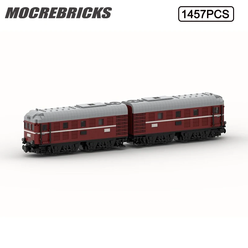 MOC City train Series Baureihe V188 Building Blocks modello mattoni fai da te giocattoli educativi per bambini regalo di natale