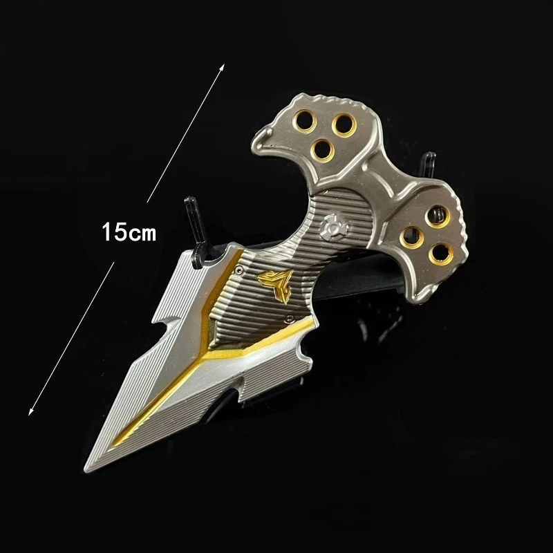 15 ซม./5.91in Arena Breakout เกมอุปกรณ์ต่อพ่วงฟันเย็นมีดอาวุธโลหะอุปกรณ์รุ่นเครื่องประดับ Props Graffiti Sharp ใบมีด