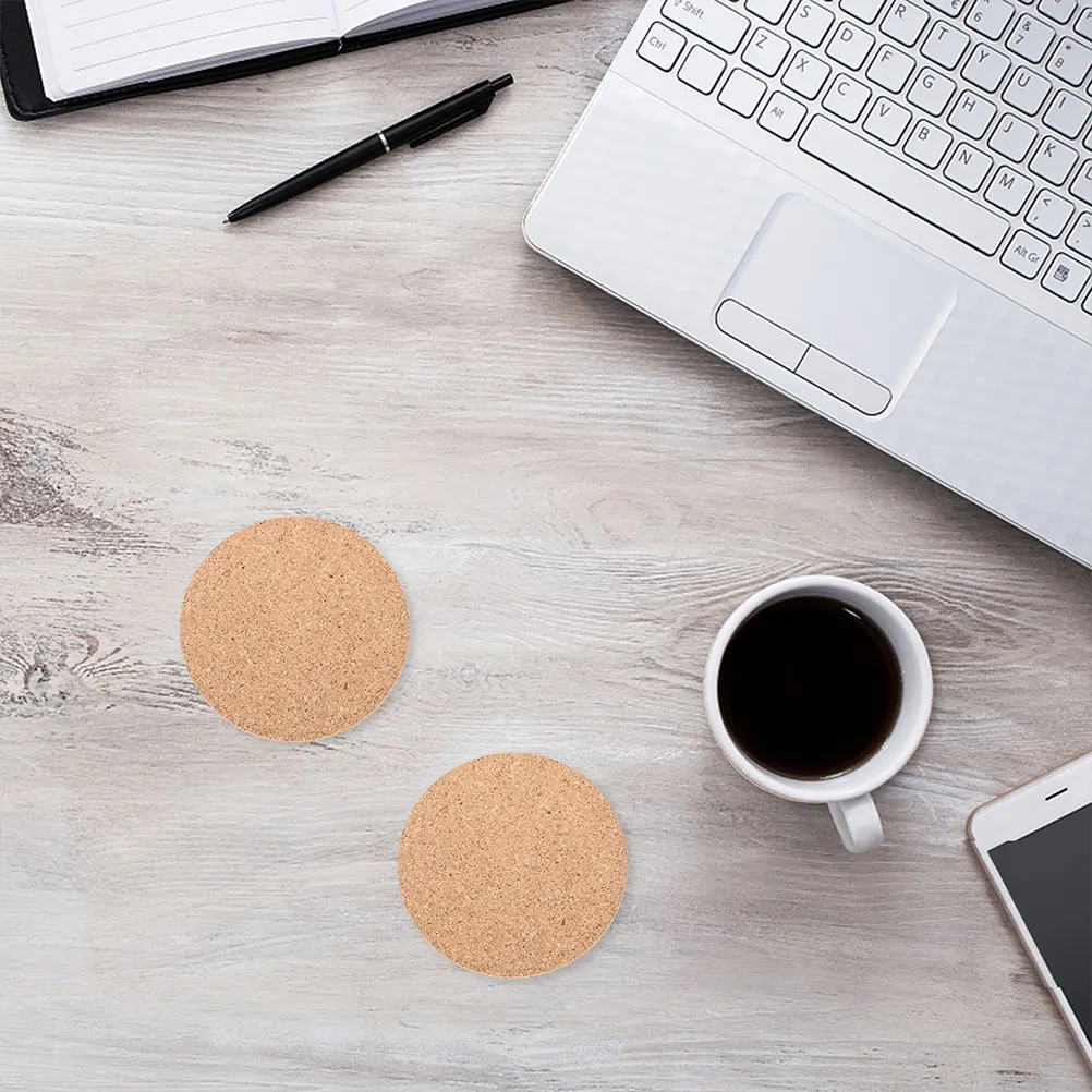 

50 Pcs Insulated Cork Mat Hot Pads Anti-scald Coasters Cup The Circle Mats for Pans Circles Round Drinks