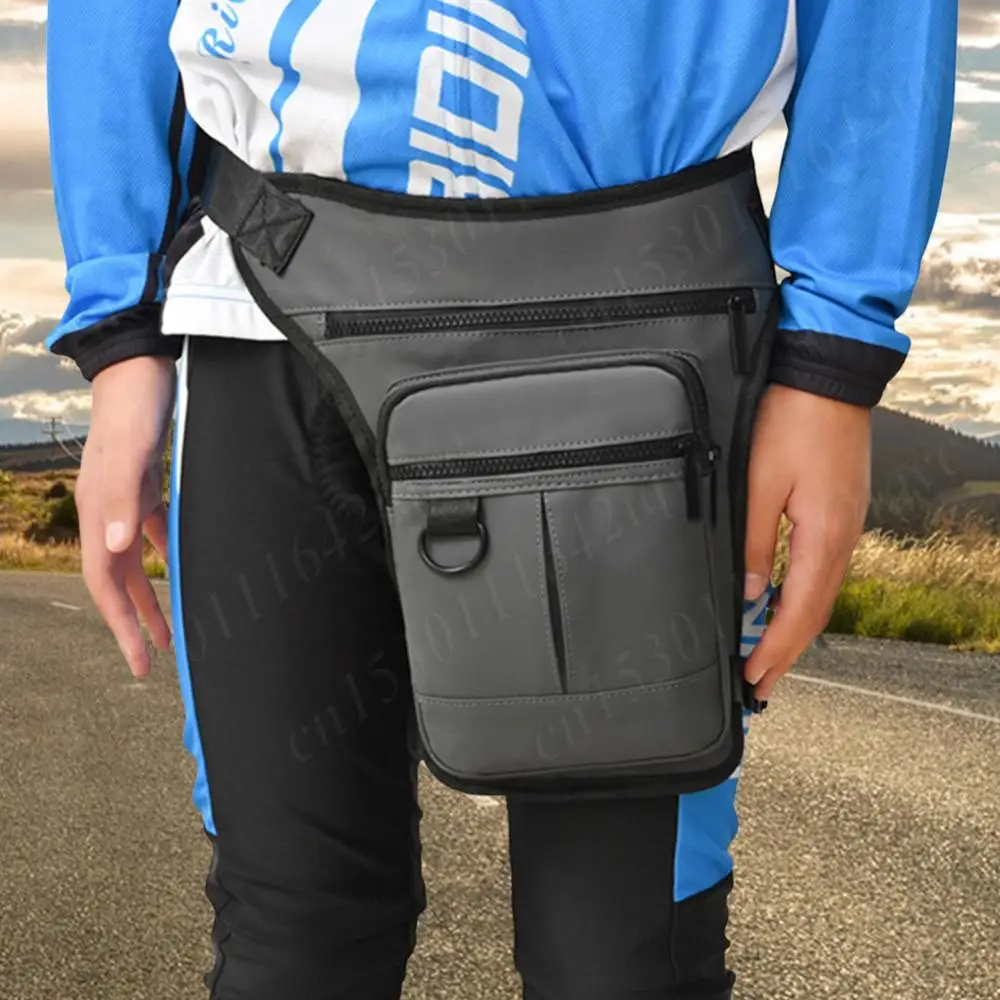 Men Motorcycle Drop Leg Bag Multipocket Riding Casual Waist Bag Fanny Pack Waterproof Motorbike Hip Leg Pack Outdoor Ride Bag