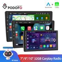 Podofo Android 7/9/10Inch Car Multimedia Video Player 2DIN Stereo Radio GPS For Tesla Style Nissan Hyundai Kia Toyota Honda