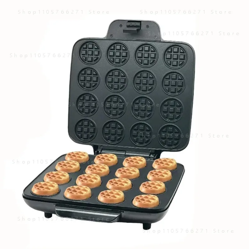 16-hole waffle maker, fast heating, non-stick surface, small batch waffle DIY dessert and snack machine