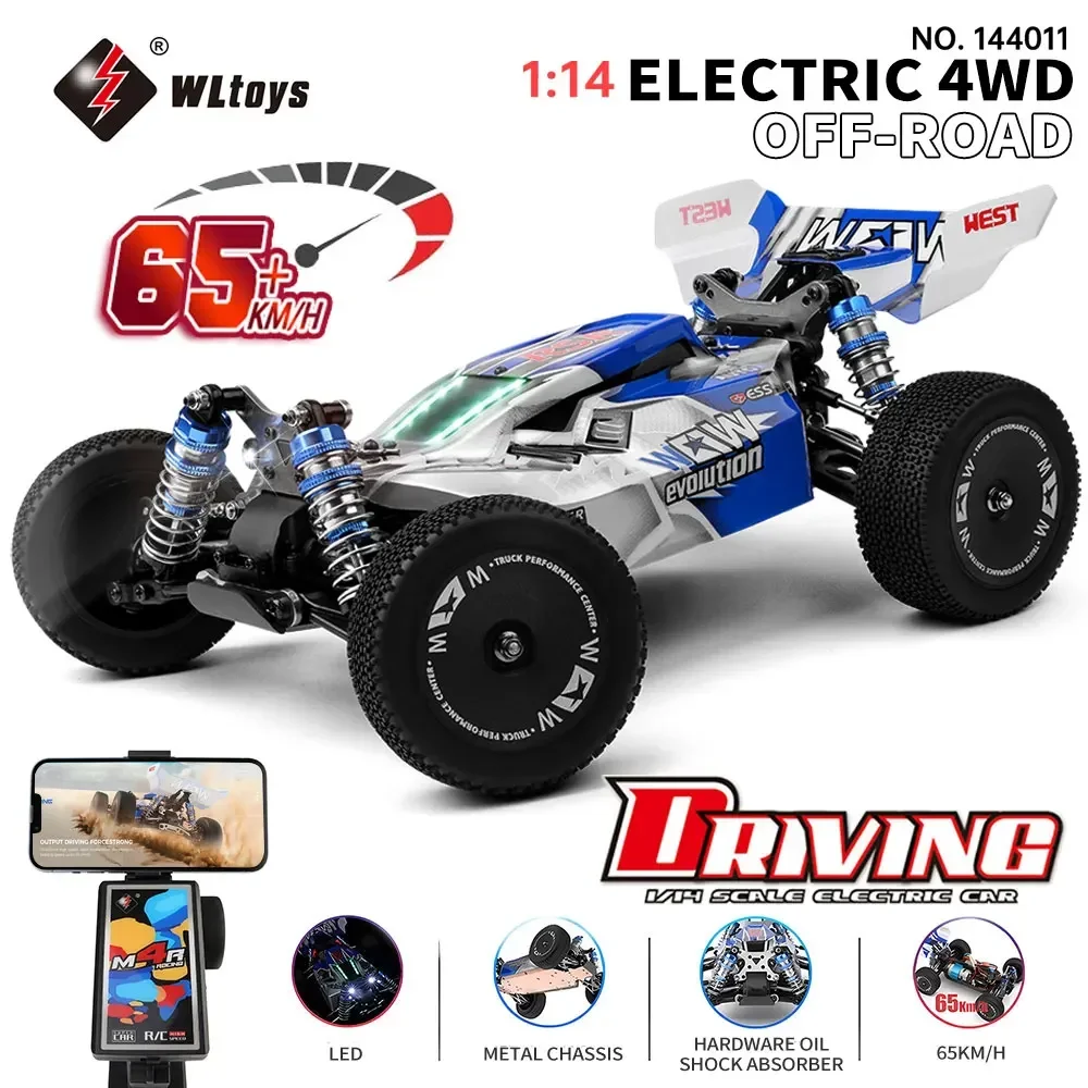 WLtoys 144011 144001 65KM/H 2.4G RC Car 4WD Electric High Speed Off-Road Remote Control Drift Toys for Children Racing Cars