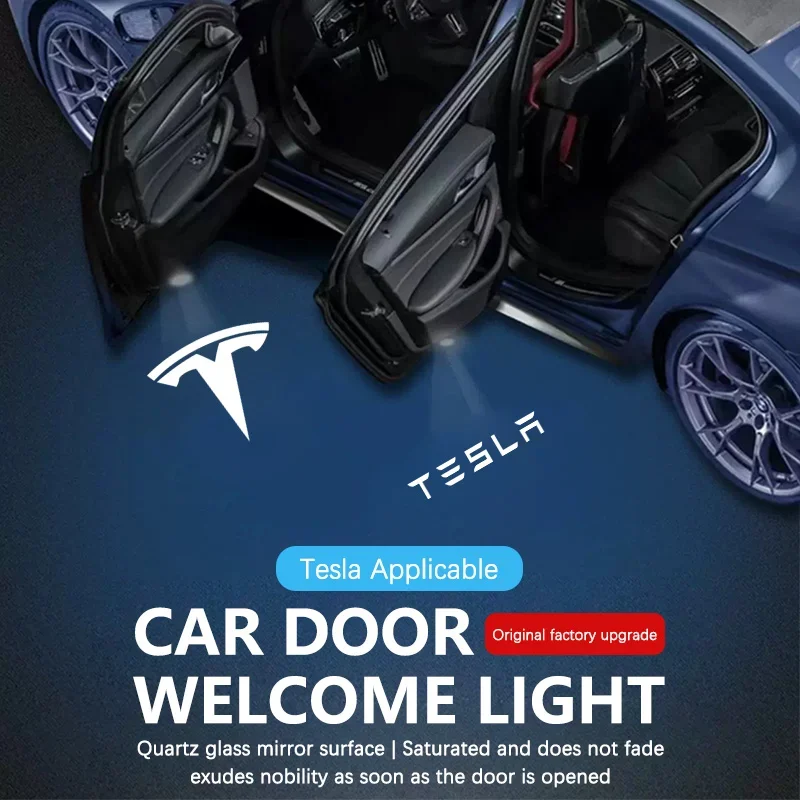 

Led Car Door Ghost Light Emblem Logo Laser Projector Welcome Lamps For Tesla Model 3 Model Y Model X Model S