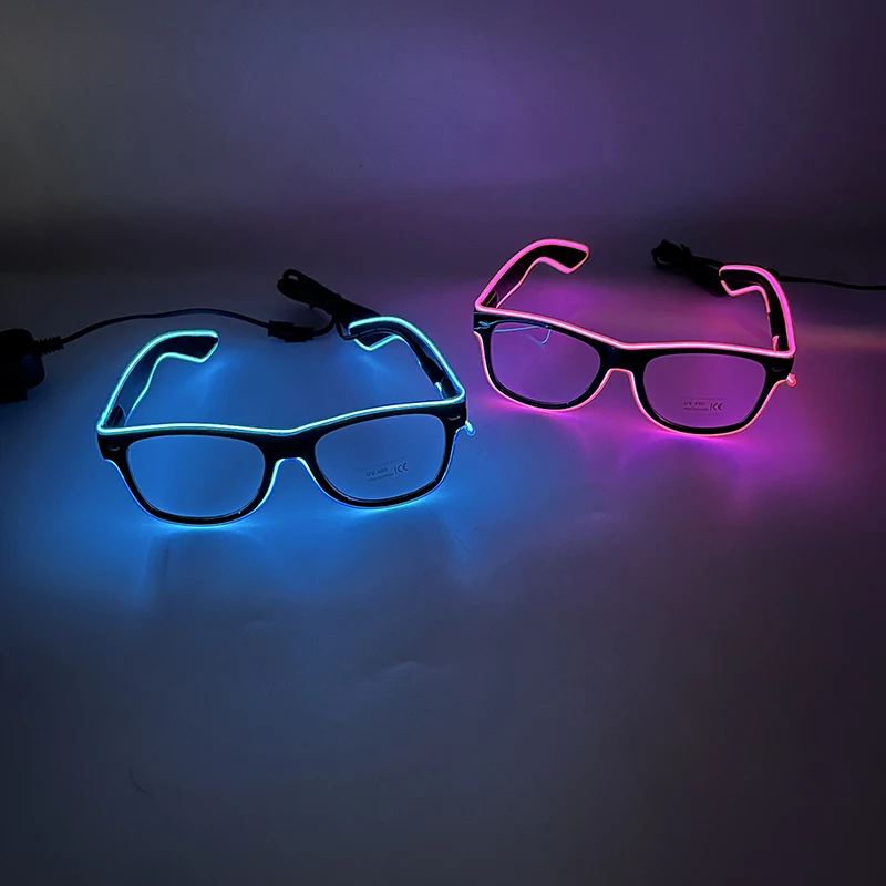 Fashion LED Glowing Sunglasses Luminous Glasses With Light Fluorescent Wedding Party Gafas Props Neon Glasses DJ Bar Supplies