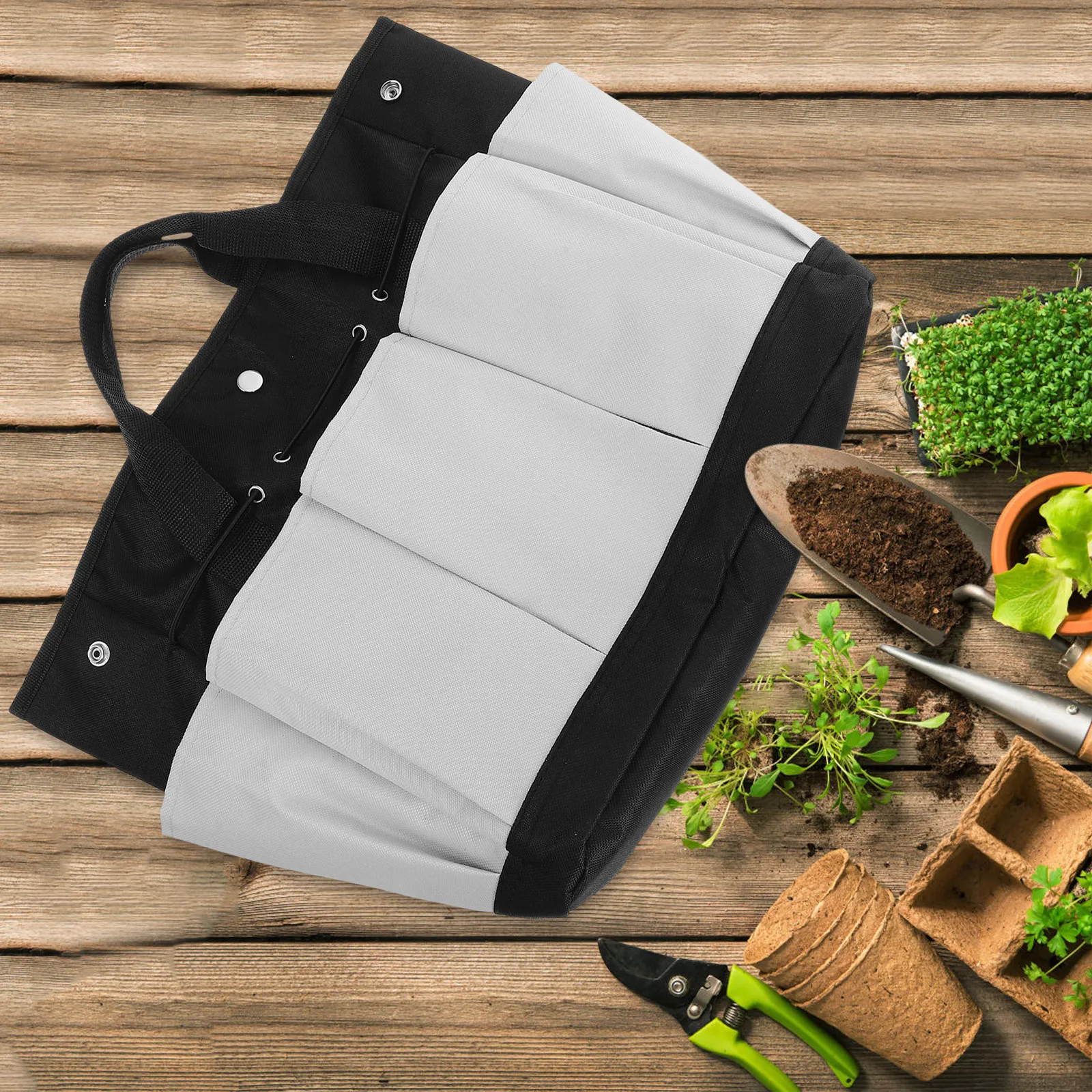 Professional Garden Tools Bag Made of Oxford Cloth Multi Pocket Design Anti Slip Handle Gardening Tool Organizer Tote Storage