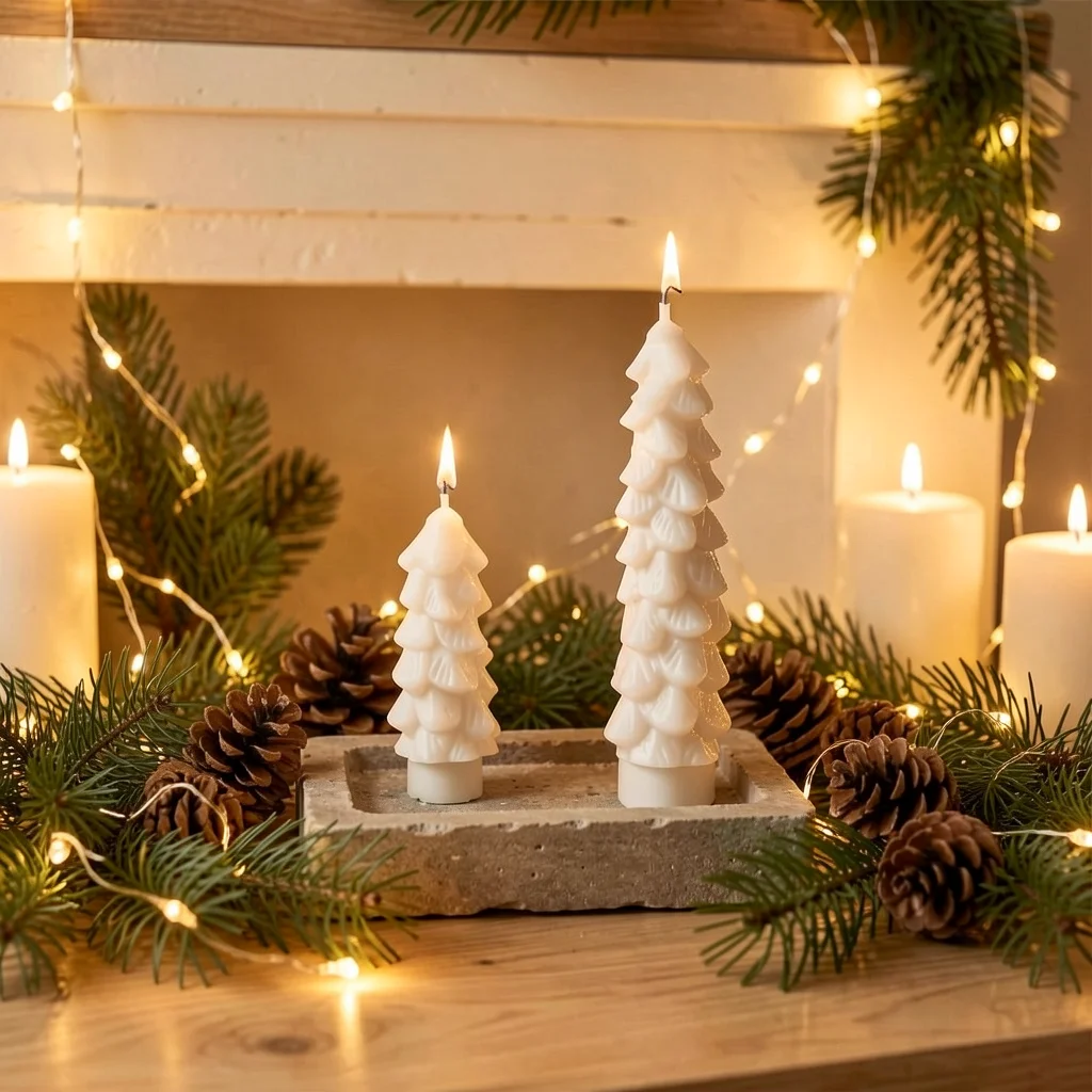 Silicone Aroma Stone Mold Pine Tree Christmas Tree Silicone Candle Mold Aroma Stone Casting Mold Defined For Handmade Candle