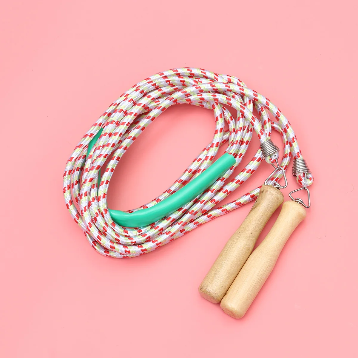 

Wooden Handle Jump Rope Durable Lightweight Kids Adults Exercise Ropes Strong Design Fun Sports Training Random Color