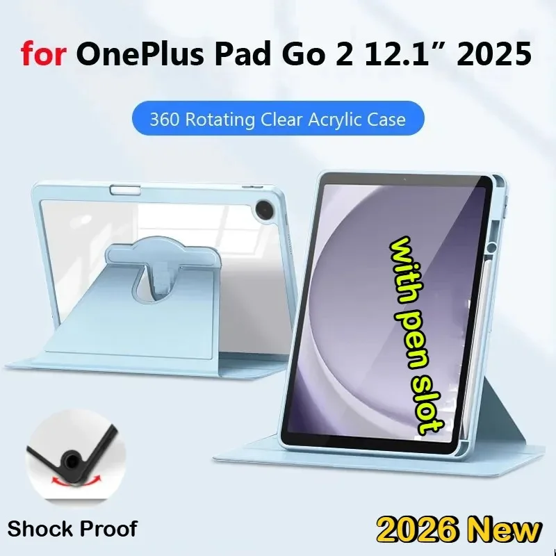 Clear Acrylic Case for OPPO OnePlus Pad Go 2 Air 5 12.1