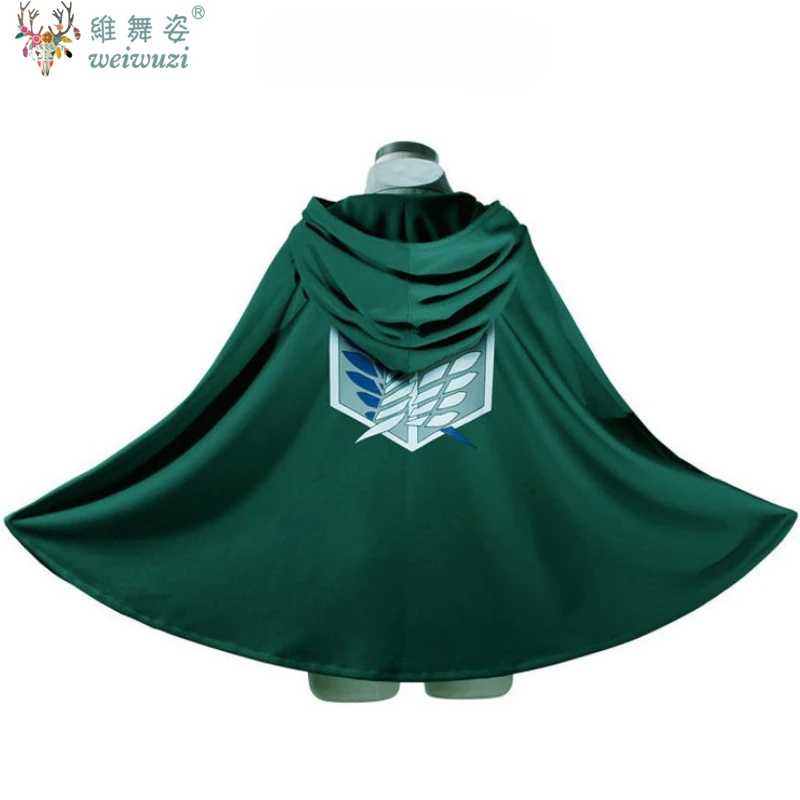 Cape à capuche japonaise pour Halloween, Costume de Cosplay du Corps de Scout, châle vert, Costume pour hommes et femmes, Cape d'attaque des titans