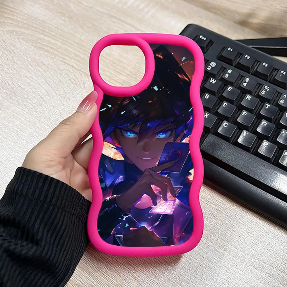 

Yugioh Seto Kaiba Phone Case for iPhone 17 16 15 14 13 12 11 Air Pro Max Plus Red Soft TPU Wavy Edge Cover