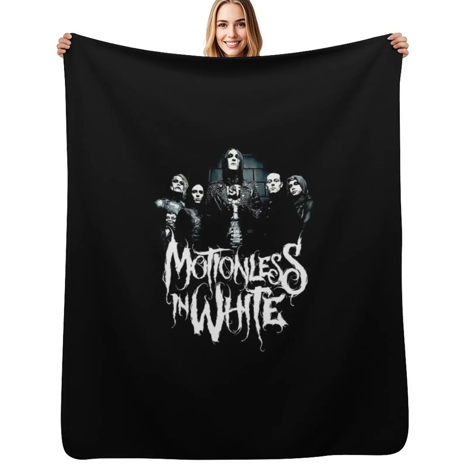 

Motionless in White Member Perfect Gift For Fan Throw Blanket Moving Thermal For Sofa Thin Beach Blanket