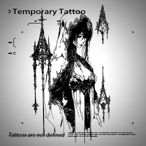 The Holy Lady of the Dark Hall Herbal Juice Tattoo Sticker Temporary Tattoos Fake Tatto Body Stickers Hotwife Charm Cheap Y2K