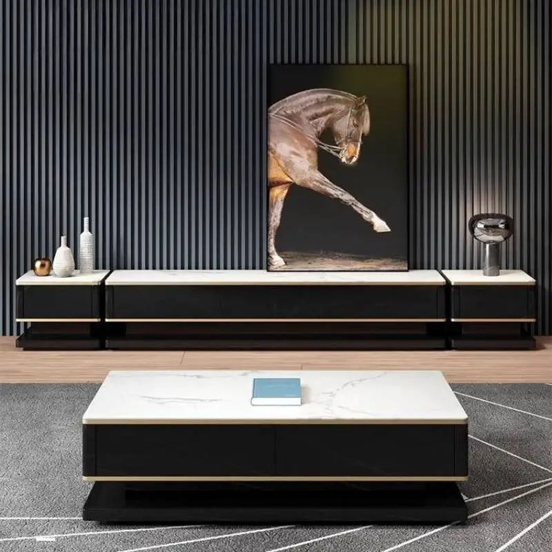 

Natural Glossy Tv Cabinet Hidden Long European Luxury Storage Tv Cabinet Modern Black Vintage Muebles De Sala Furniture Home