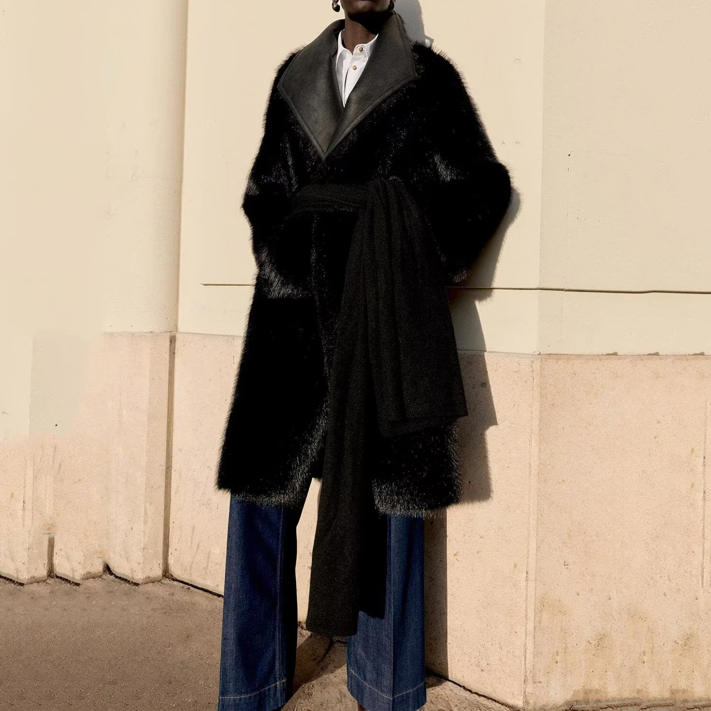 معطف نسائي من الفرو الاصطناعي على الوجهين من Z Ele Faionable لخريف 2025 وصل حديثًا 638278 #3