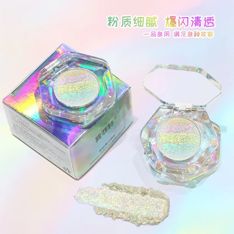 SheenEffect Rainbow Highlight Eyeshadow chameleon pigment Highlighter Transferproof Makeup Cosmetics