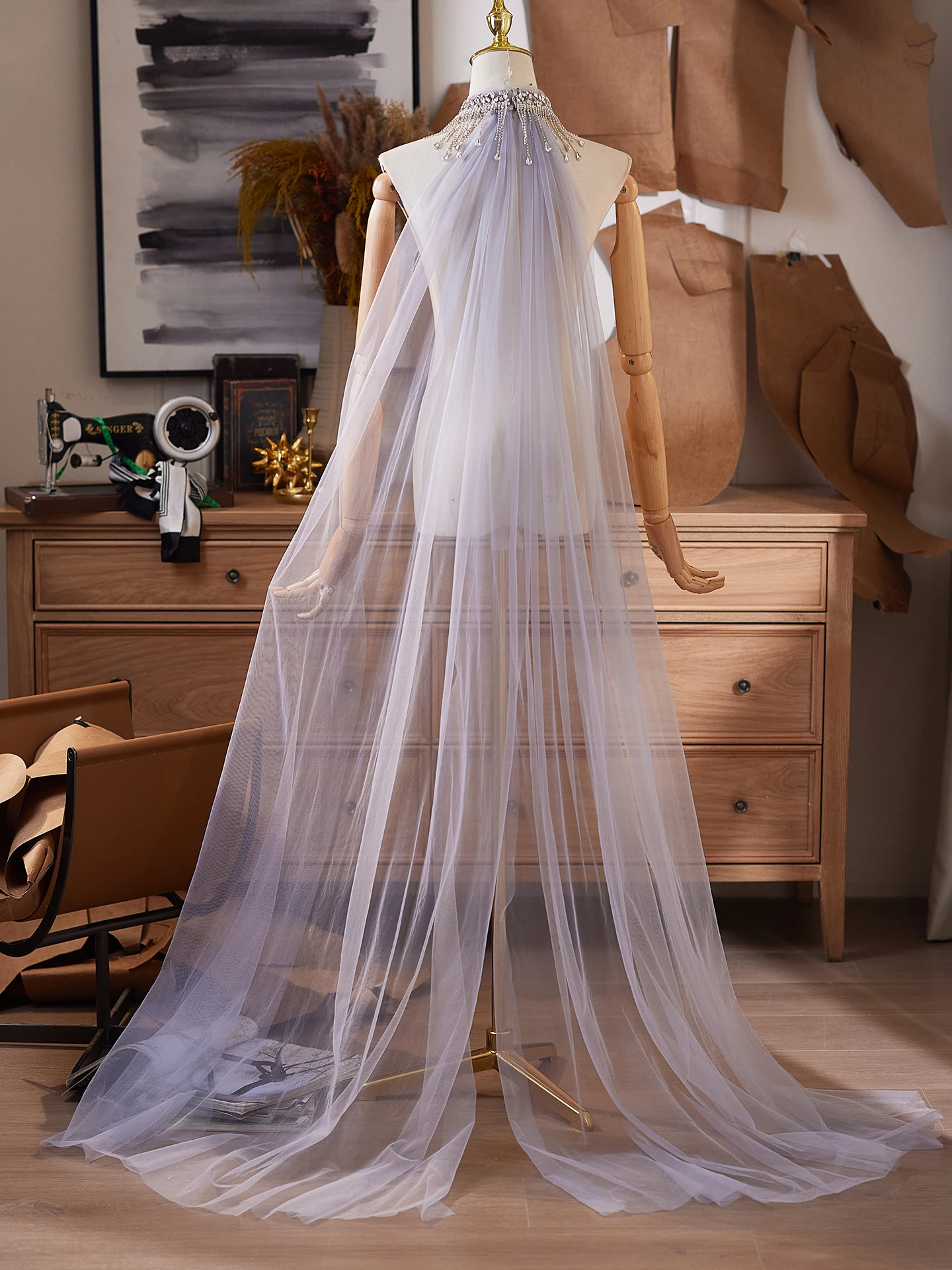 purple-handmade-diy-tulle-gown-fairy-evening-dress-accessory-performance-props-necklace-style-fashionable-elegant