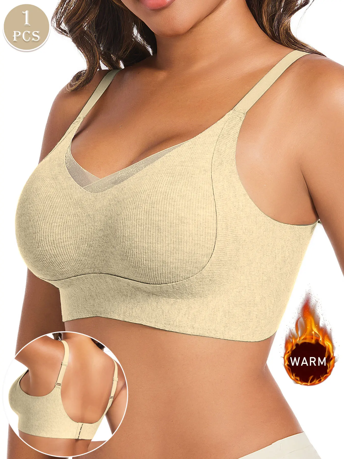 1pc Women's Sexy & Comfortable Bra With Removable Pads And Adjustable Straps, Ladies Lingerie