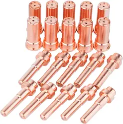 20Pcs CP50 Extended Electrode 1518-HF Tip 1370 Extended Nozzle Fit Plasma Consumables Cebora Torch