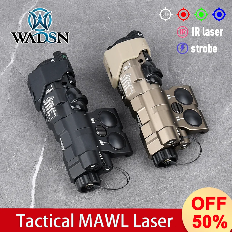 WADSN Tactical White LED Flashlight Airsoft Nylon Indicator Constant on Hunting Flashlight No Laser SUITABLE FOR 20MM GUIDE RAIL