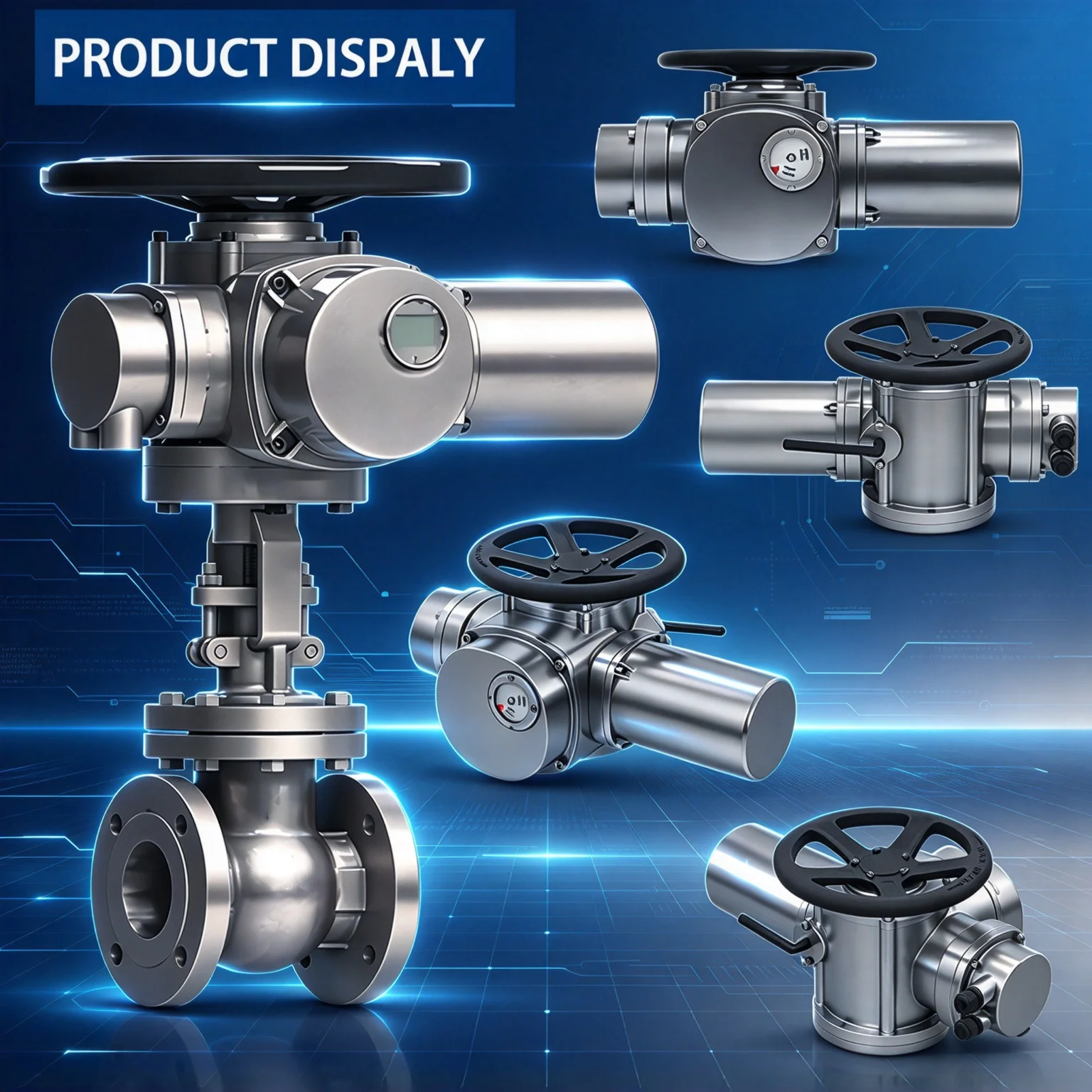 Multi Turn On-Off Electric Motor Valve Actuator With IP68 ATEX Certified For Industrial Globe And Gate Valve Control