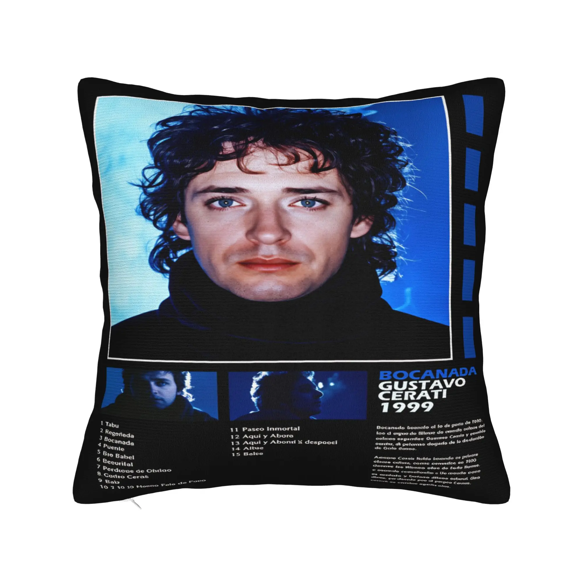 Gustavo Cerati Argentine Singer  Pillowcases  Vintage Pillow Case For Living Room Sofa Graphic Pillow Cover