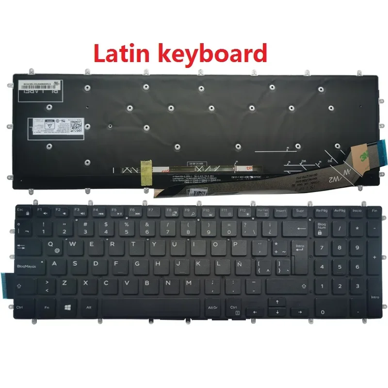 NEW for Dell Inspiron 15 7566 5567 7567 5665 15-7000 5765 5767 5565 UK/US/Latin/Brazil laptop Keyboard view 4