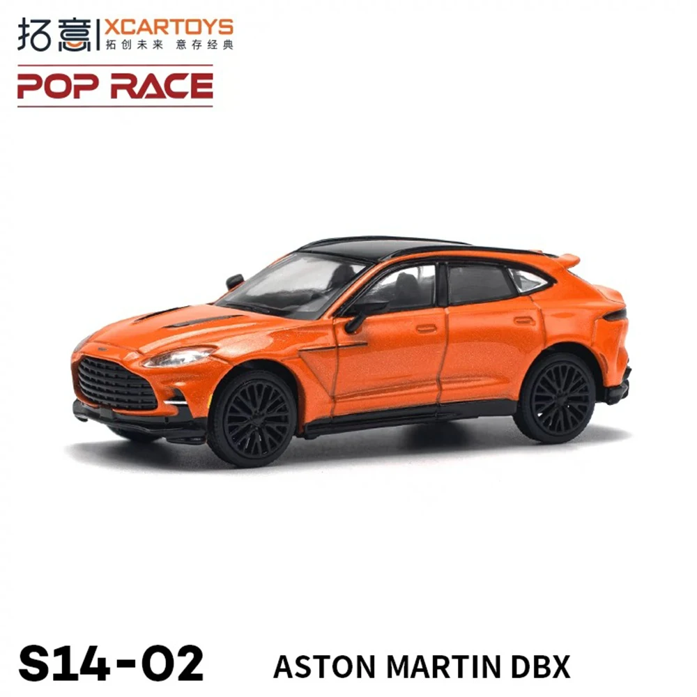 Xcartoys PopRace 1/64 Model Car MARTIN DBX Orange Diecast Toys Premium Vehicle Collection Gifts for Adults