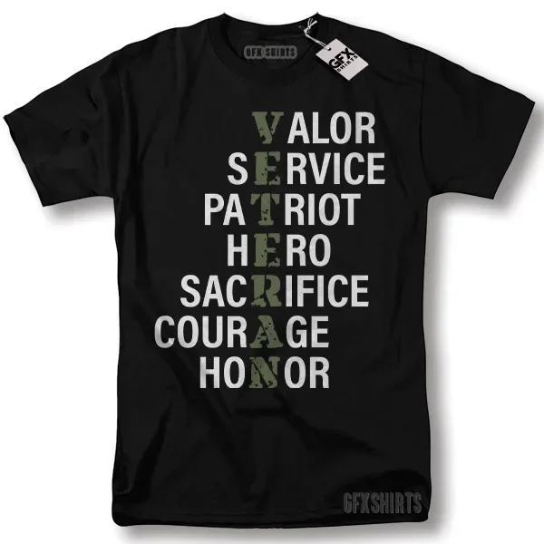 Veteran Shirt Military Veterans Day Patriotic American Pride Graphic T-Shirt