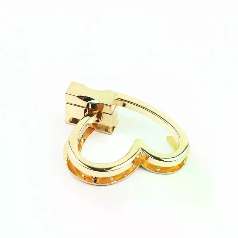 Purse Closure Toggle Latch Buckles DIY Bag Hardware Bag Accessories Double Heart Clasp Buckles Twist Locks For Handbag Handbag