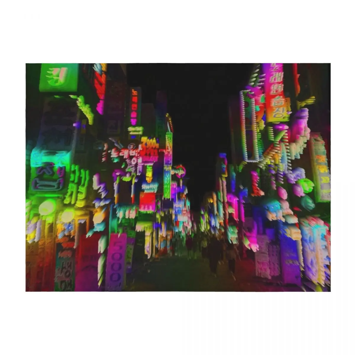 

acid trip night Throw Blanket Heavy Fashion Sofas manga Plaid on the sofa Blankets