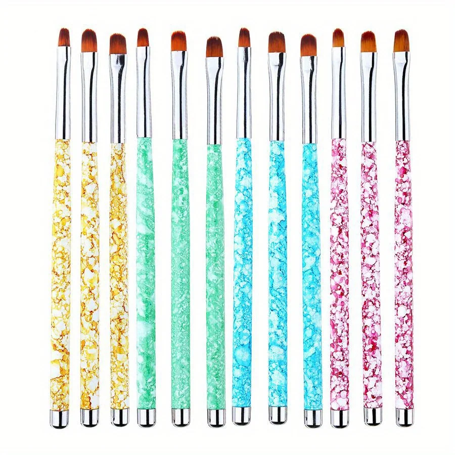 3pcs/set Nail Painting Pen Set Nail Art UV Gel Extension Builder Petal Flower Drawing Brush Manicure Tools