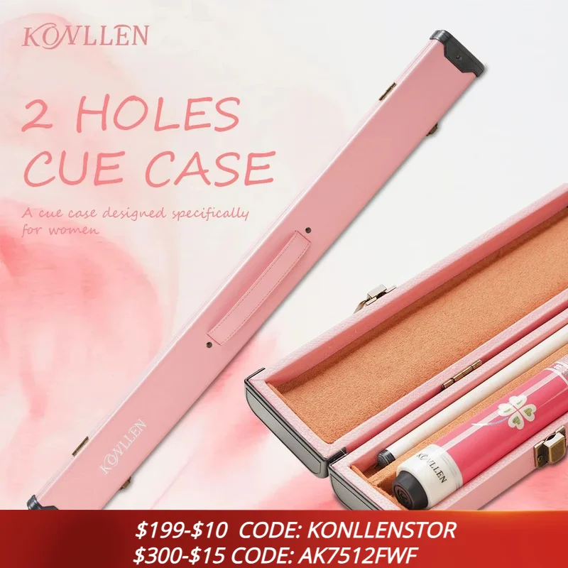 

KONLLEN Pool Cue Case 1x1 PU Pool Stick Case Holds Large Capacity Carrying Cases 1 Butt and 1 Shaft Billiard Stick