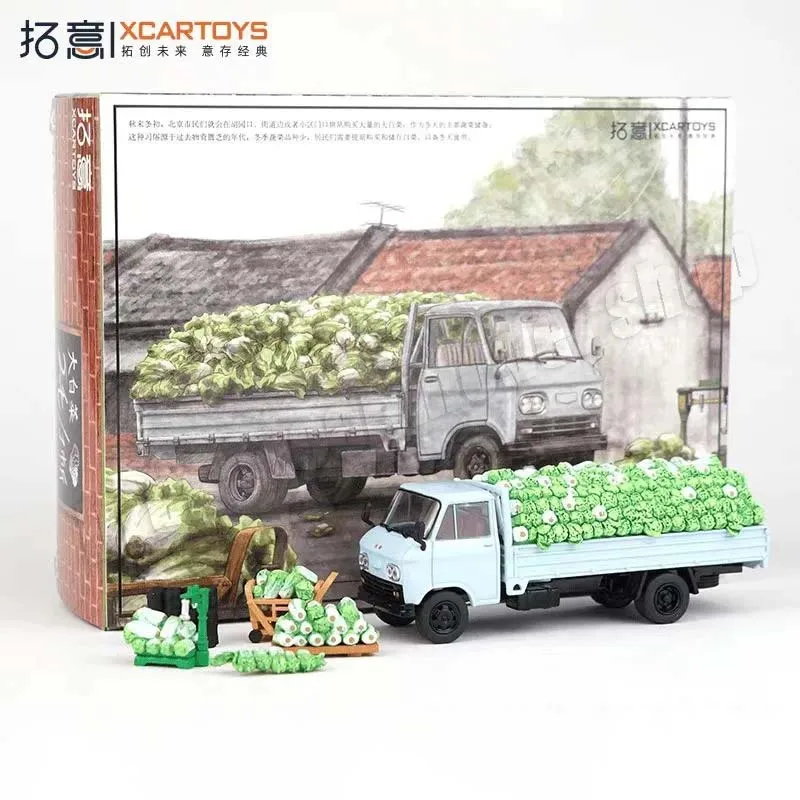 XCARTOYS 1:64 Alloy Die-cast Car Model Toys Collection Beijing BJ130 Light Truck Winter Storage Cabbage Transport Vehicle Set