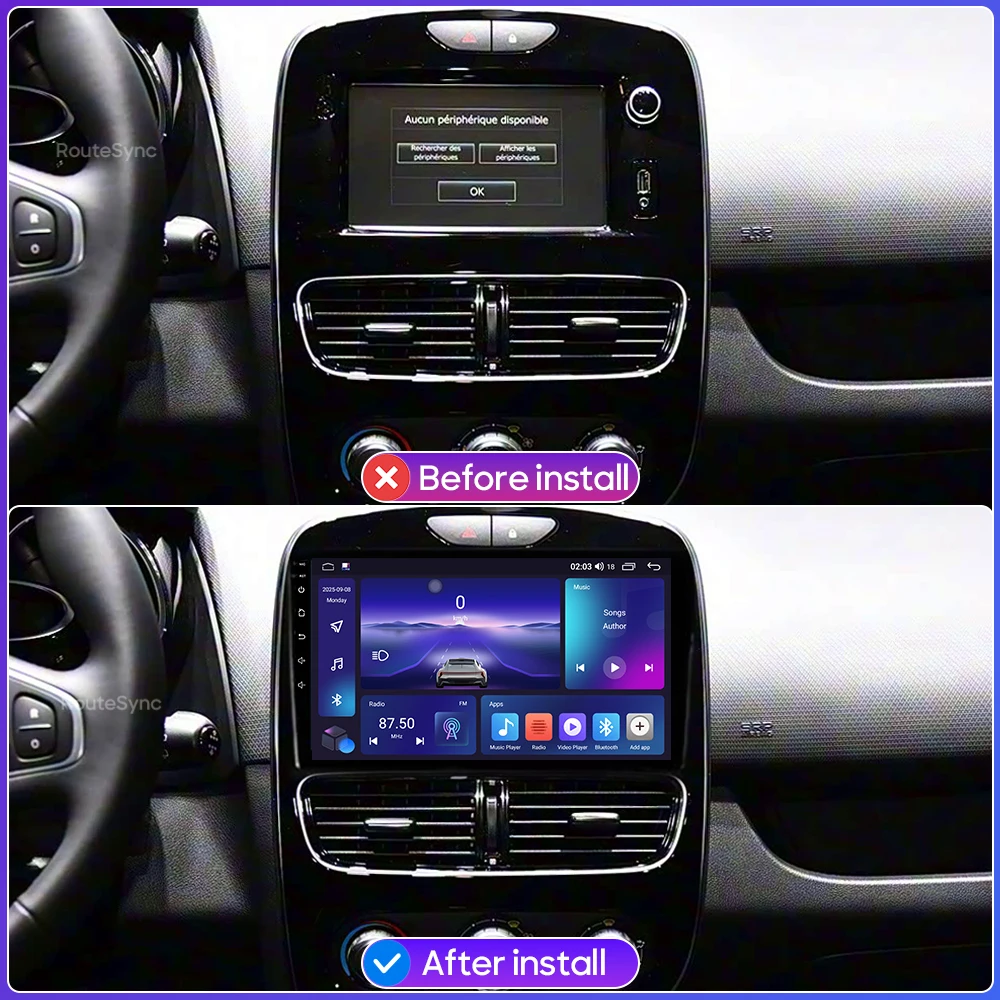Android 16 For Renault Clio 4 ZOE 2012 - 2017 Car Multimedia Player Carplay Auto Radio Video Stereo Navigation GPS 2DIN WIFI DSP