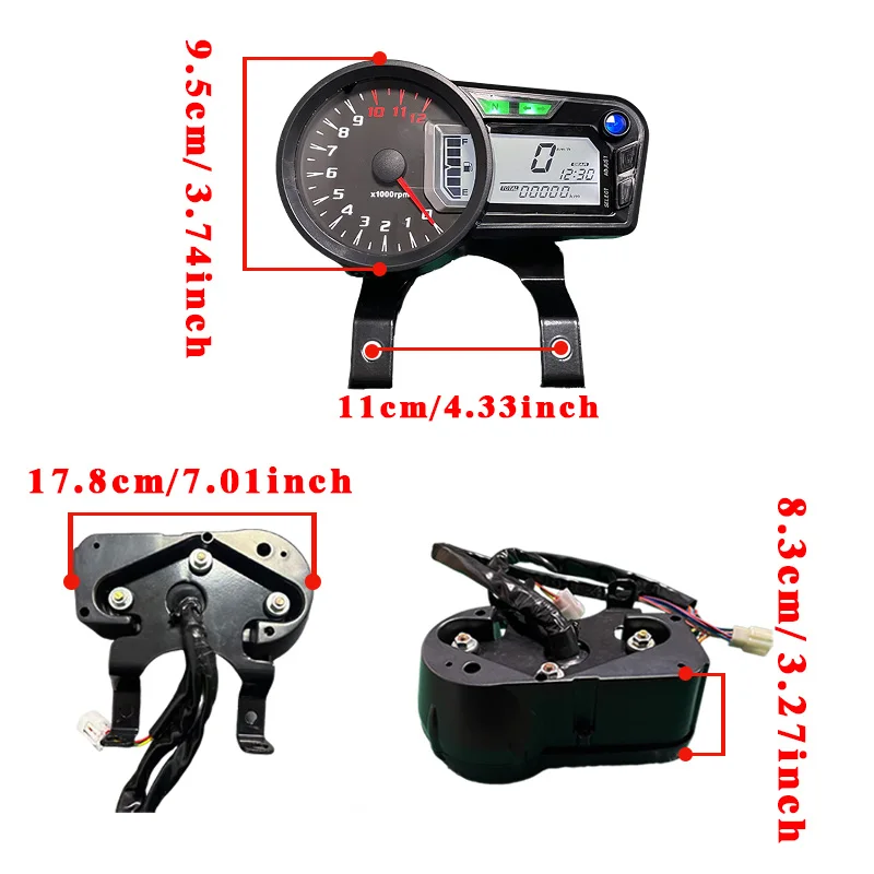 New Motorcycle Accessories LCD Speedometer Moto Digital Tachometer