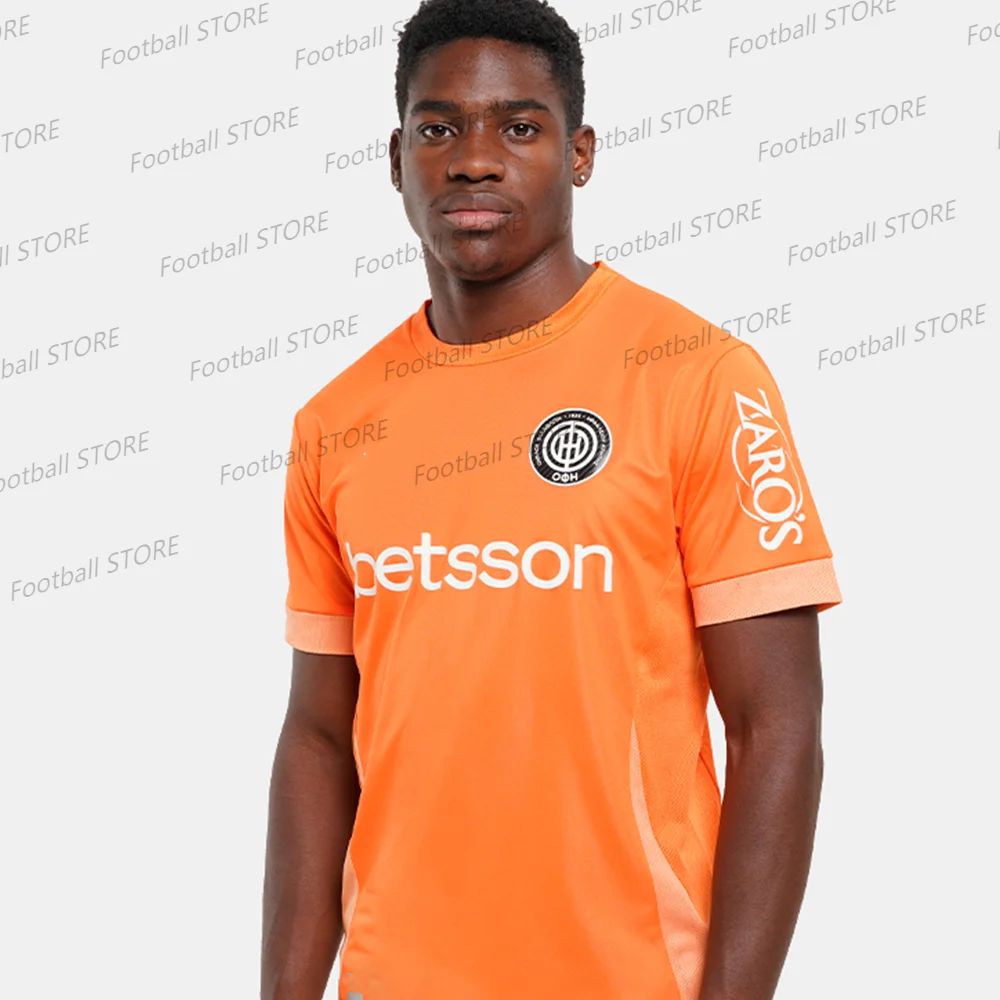 2025 كرة القدم اليونانية للرجال كرة القدم جيرسي جريليكا التجفيف السريع الفخارية رياضية OFI كريت جيرسي الكبار/طقم جيرسي للأطفال