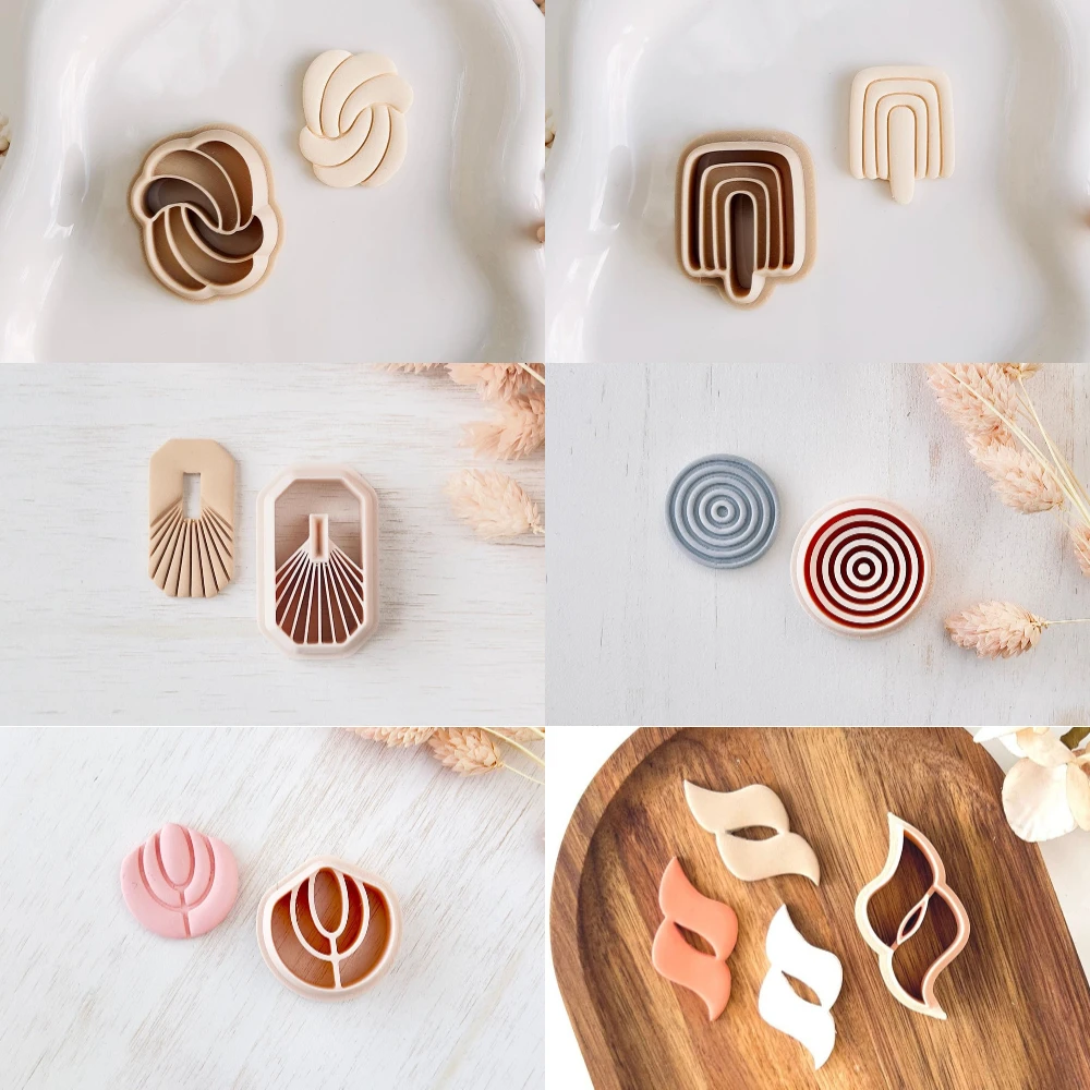 

Shell Cutter, Ethnic Clay Cutter, Simple clay cutter, IDangle mprint Clay Cutter Abstract shape DIY Earrings Making tools