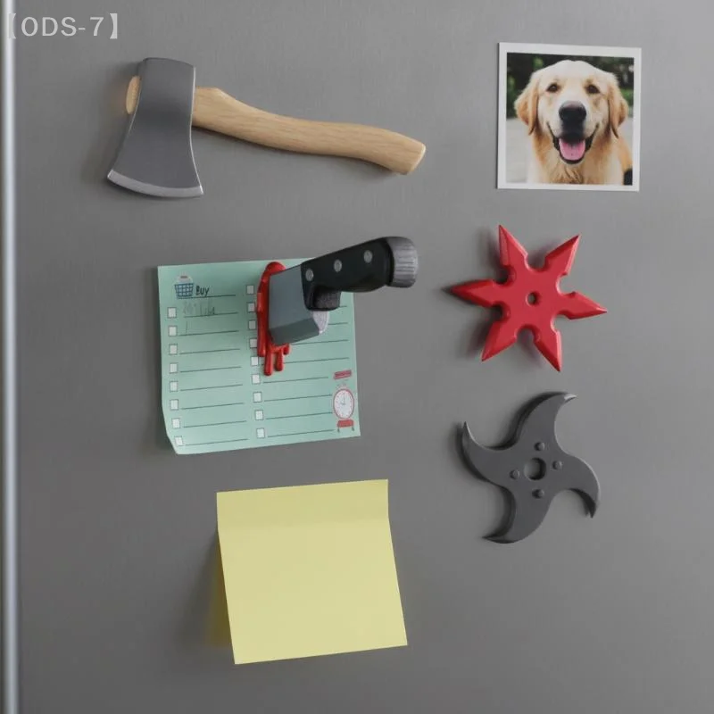 [ODS-7]3D Knife Axe Pattern Magnetic Fridge Stickers Anti-fall Funny Home Kitchen Decoration Small Gift for New Homeowners【WO】