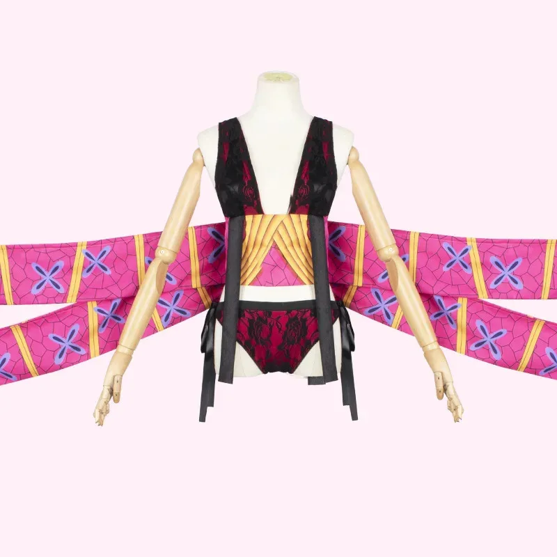 Disfraz de Cosplay de Demon Daki, calcetín, Anime Kimetsu No Yaiba, tocado verde, rango superior, arco del distrito de entretenimiento seis