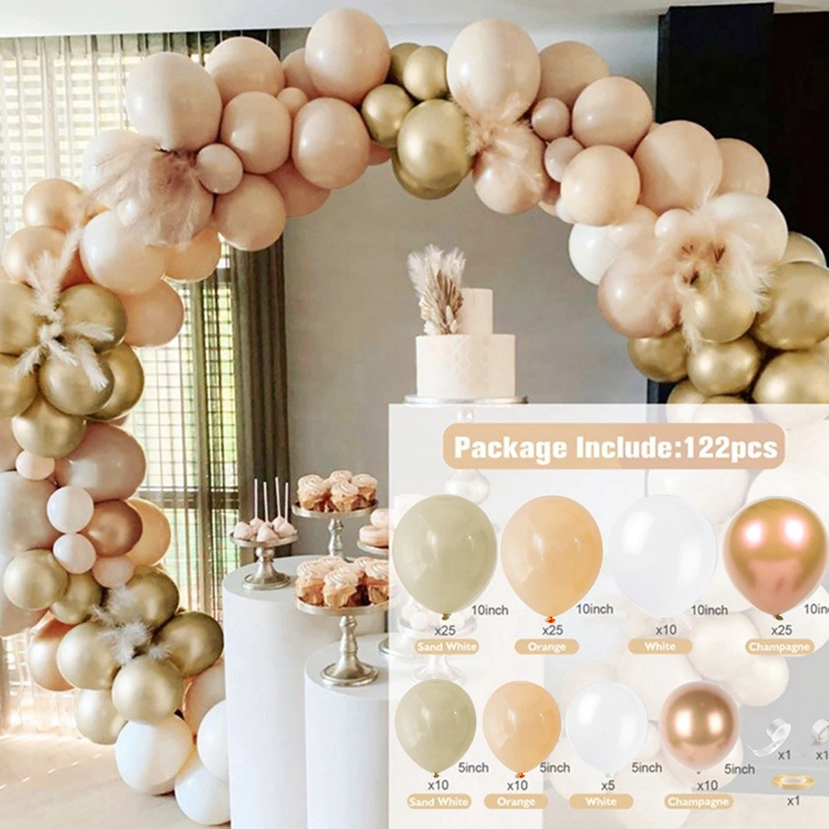 Abrikoos Koffie Bruine Ballonnen Slinger Boog Kit Bruiloft Verjaardagsfeestje Decoraties Kids Baby Douche Benodigdheden Latex Ballon Globos