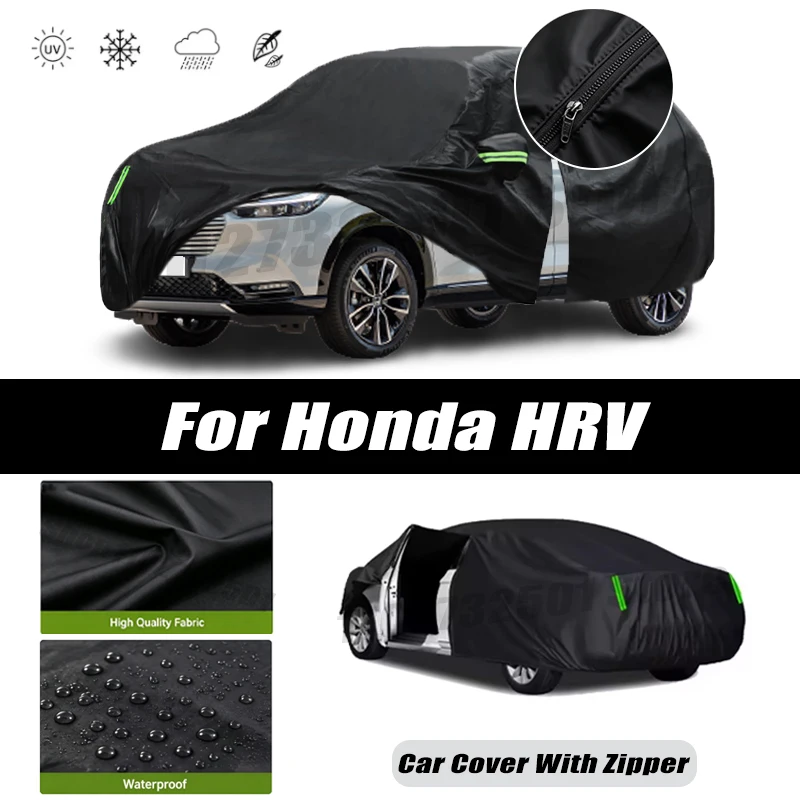 For Honda HRV Car Covers Outdoor Waterproof Sun Rain Snow Protection UV Car Zipper Design Car Cover Accessories