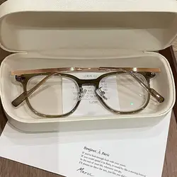 Fashion Women Whitening Anti-Blue Light Glasses Portable Ultralight Square Eyeglasses Office Computer Goggles Frame Eyewear
