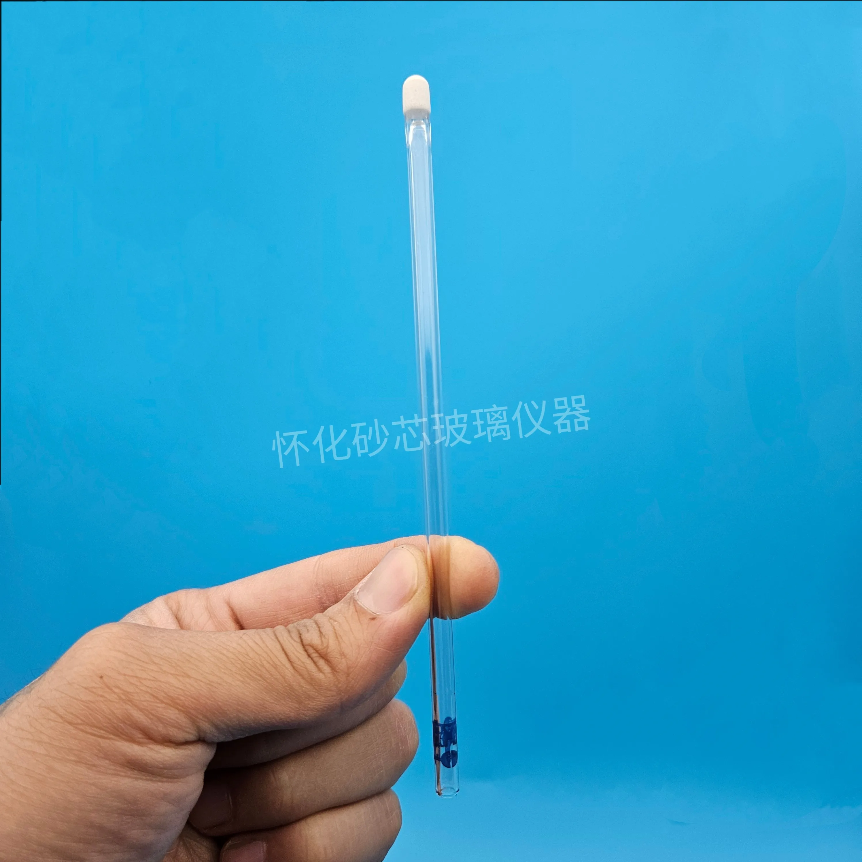 Electrophysiological bubbler, glass tube with external diameter of about 5 mm and total length of 150mm, high borosilicate glass