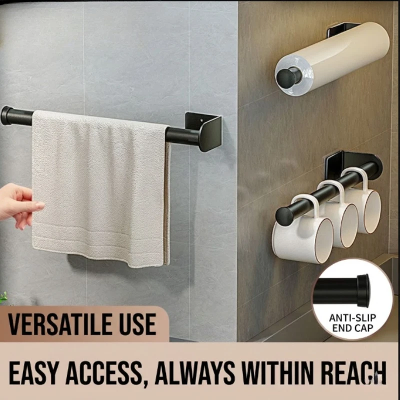 Selbstklebender Toilettenpapierhalter, Bohrerfreier Rollenpapierhalter, Küchenhaken, Aufbewahrungshalter, Edelstahl-Wandhaken