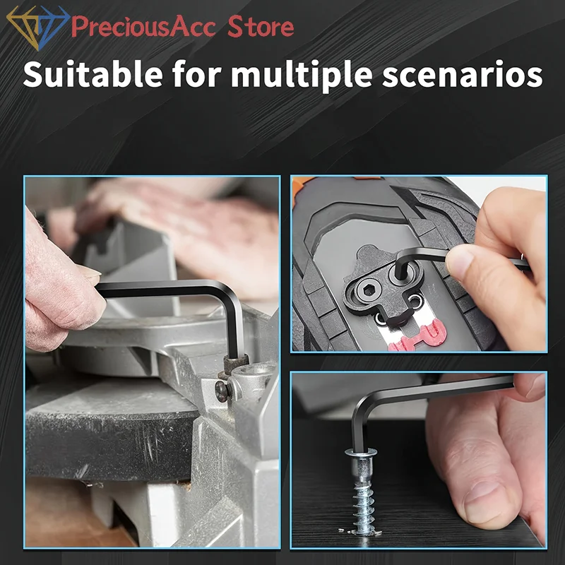 1 Set Set di cacciaviti con chiave esagonale a brugola con manica Set di chiavi a brugola Coppia universale metrica lunga per motocicli Biciclette