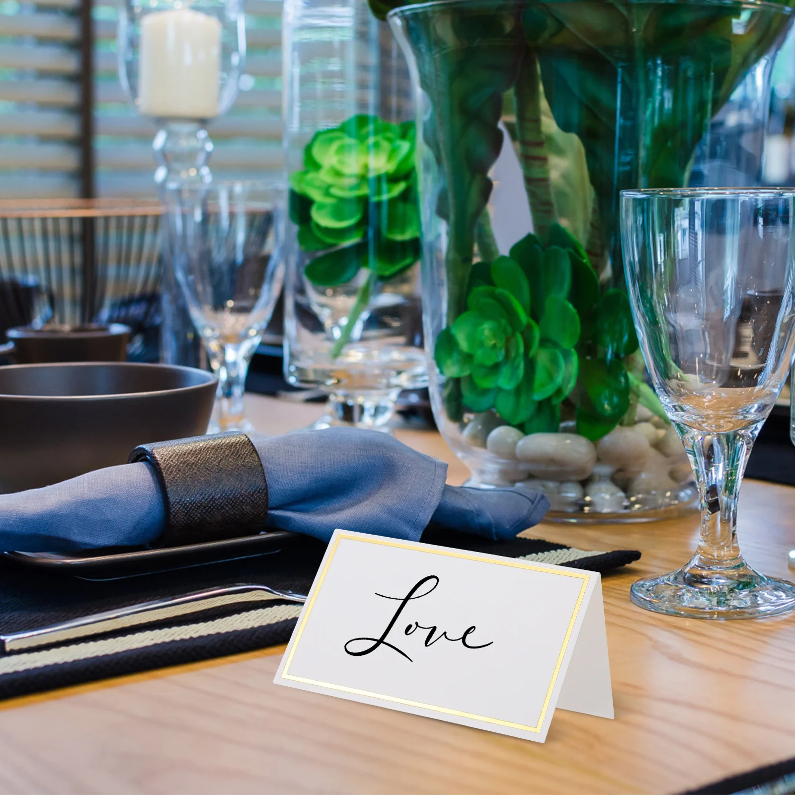 40 Pcs Blank Place Card Name for Dinner Party Folding Dining Table Paper Setting Tent Seating