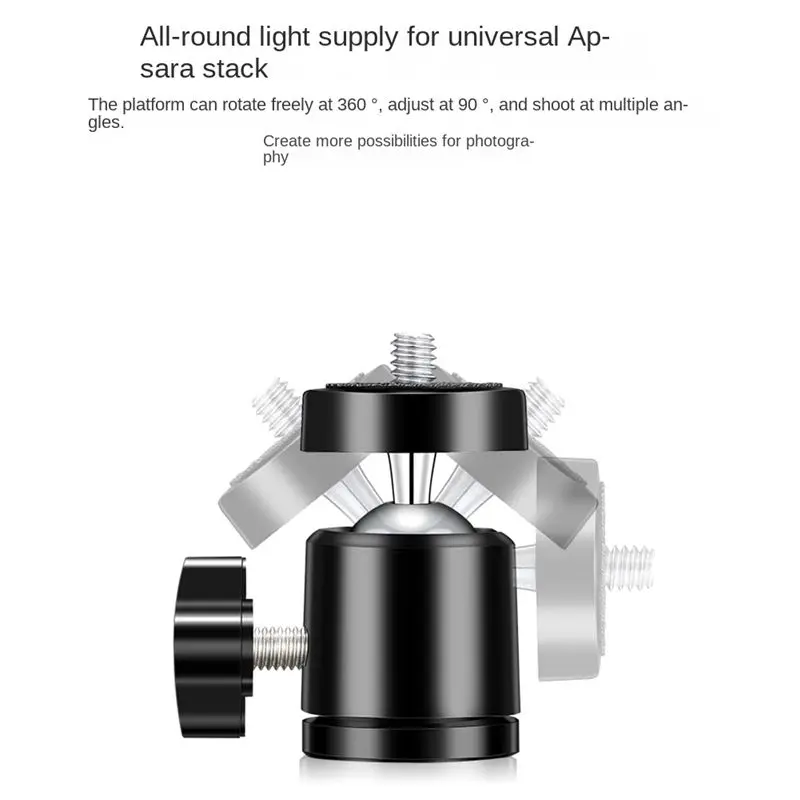A59E C Tripod Clamp Desk Mount Light Stand with 1/4In Ball Head Table Fixture Adjustable Camera Tabletop Bracket Stand